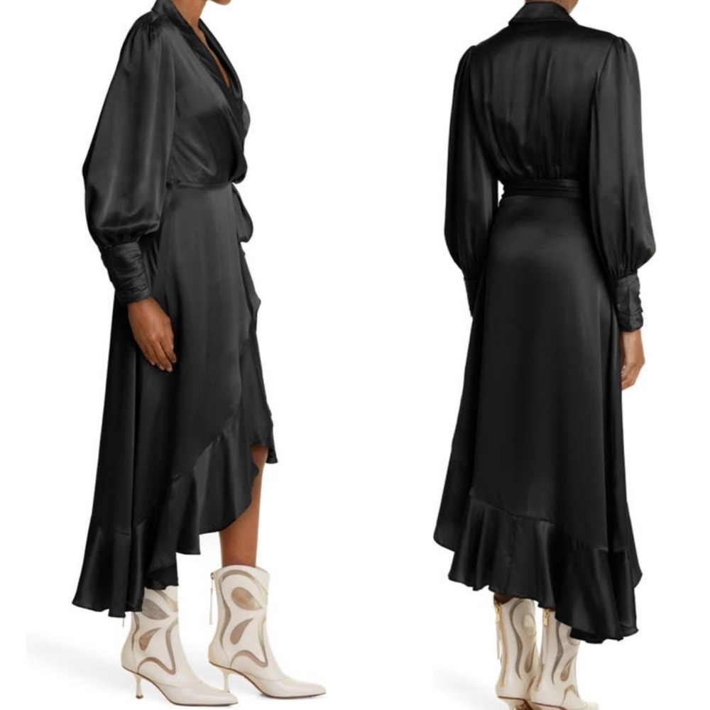 Zimmermann silk wrap midi dress with a flaw